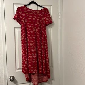Lularoe Carly XXS - Red Geometric